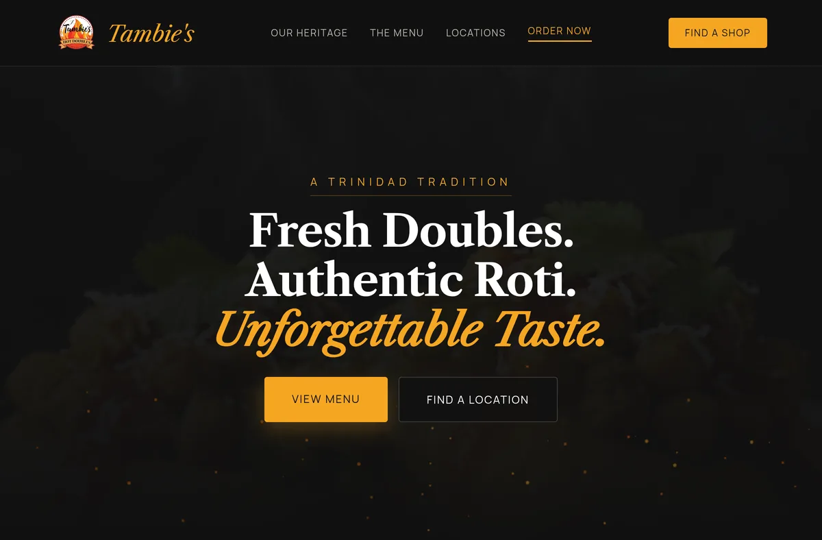Tambie's Doubles & Roti — Doubles & Roti