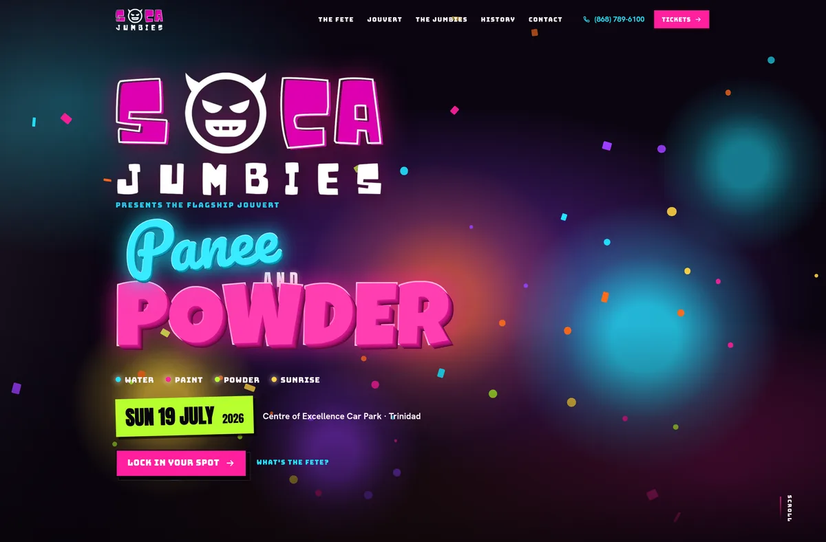 Soca Jumbies — website built by Telic