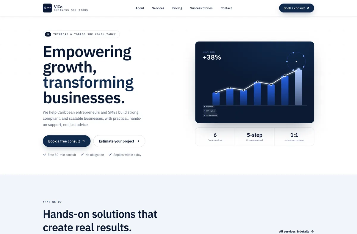 Vico Solutions — website built by Telic